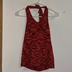 Red, Orange, Pink, & Black Halter Top